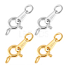 4Pcs 2 Colors 925 Sterling Silver Spring Ring Clasps STER-PH0001-98-7