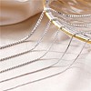 925 Sterling Silver Box Chain Necklaces with Spring Ring Clasp STER-BB71251-D-3