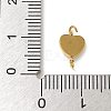 Ion Plating(IP) 304 Stainless Steel Enamel Heart Connector Charms STAS-G351-08G-02-3