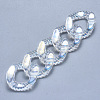 Transparent Acrylic Linking Rings Rhinestone Settings OACR-S036-009A-D01-3