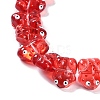 Transparent Glass Enamel Beads Strands GLAA-B021-05D-3