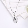 Trendy 925 Sterling Silver Pendant Necklaces NJEW-BB22387-4