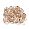 Transparent Spray Painting Crackle Glass Beads GLAA-L046-01B-29-1