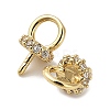 Brass Micro Pave Cubic Zirconia Peg Bails KK-S397-03C-1