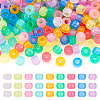 450Pcs 9 Colors Transparent & Luminous Plastic Beads KY-TA0001-35-2