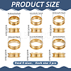 24Pcs 6 Styles 201 Stainless Steel Grooved Finger Ring Settings STAS-ME0003-12G-2