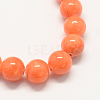 Natural Dyed Yellow Jade Gemstone Bead Strands G-R271-10mm-Y31-2