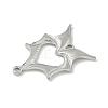 304 Stainless Steel Bat Wings Heart Links Connector Charms STAS-S186-13P-2