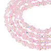 Electroplate Transparent Glass Beads Strands GLAA-TAC0028-009A-1