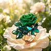 Adjustable Glass Rhinestone Finger Rings for Women JV7321-2-1