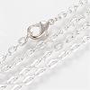 Iron Cable Chains Necklace Making MAK-R013-70cm-S-1