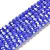 Electroplate Opaque Glass Beads Strands EGLA-A035-P6mm-A07-1