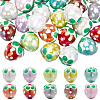 30Pcs UV Plating Rainbow Iridescent Acrylic Beads PACR-SC0001-06-1