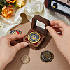 Black Walnut Wood Badge Packing Magnetic Boxes with Acrylic Visible Window Lid CON-WH0095-239B-02-3