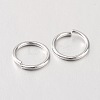 Anti-Tarnish Rhodium Plated 925 Sterling Silver Open Jump Rings STER-I005-32-8mm-2