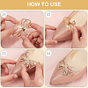 6Pcs 3 Styles Bowknot Alloy Rhinestone Shoe Decorations FIND-CP0002-22B-6