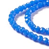 Faceted(32 Facets) Glass Beads Strands EGLA-J042-36A-02-3