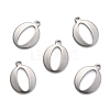 Tarnish Resistant 304 Stainless Steel Alphabet Charms STAS-H122-O-P-2