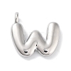Rack Plating Brass Balloon Letter Pendants KK-C050-01P-W-1