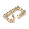 Rack Plating Brass Micro Pave Cubic Zirconia Spring Gate Rings Clasps KK-NH0002-16G-01-2