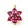Brass Micro Pave Cubic Zirconia Pendants KK-D356-01A-G-1