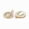 Brass Micro Pave Clear Cubic Zirconia Pendants KK-S356-682-2