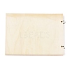 Wooden Wedding Guestbooks Notepad AJEW-M206-14-2