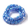 Electroplate Opaque Glass Beads GLAA-F108-10B-03-2
