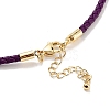 Braided Round Imitation Leather Bracelets Making BJEW-H610-01G-10-2