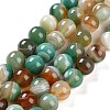 Natural Striped Agate/Banded Agate Beads Strands G-Z060-A01-C16-1