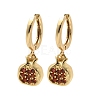 Brass Cubic Zirconia Hoop Earrings EJEW-Q015-02G-C-2