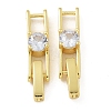 Rack Plating Brass Micro Pave Cubic Zirconia Watch Band Clasps KK-A234-016G-02-1