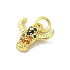Real 18K Gold Plated Brass Pave Colorful Cubic Zirconia Pendants KK-M283-06A-02-2