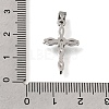 Brass Micro Pave Clear Cubic Zirconia Pendants CU-CBA9883-05B-P-3