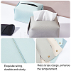 CHGCRAFT 3Pcs 3 Colors Foldable PVC Imitation Leather Tissue Storage Bags ABAG-CA0001-11-5