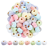 80Pcs 8 Colors Imitation Rabbit Hair European Beads FIND-PH0027-68B-1