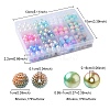 204Pcs 12 Style ABS Plastic Imitation Pearl Beads OACR-YW0001-39-4