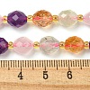 Natural Amethyst & Rose Quartz & Prehnite & Citrine Beads Strands G-N342-35-4