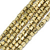 Electroplate Non-magnetic Synthetic Hematite Beads Strands G-S352-74A-01-1