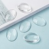 Transparent Oval Glass Cabochons X-GGLA-R022-35x25-8