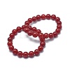 Natural Jade Bead Stretch Bracelets BJEW-K212-C-036-1