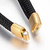 Braided Microfiber PU Leather Cord Multi-strand Bracelets BJEW-K206-H-01G-3