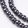Non-Magnetic Synthetic Hematite Beads Strands X-G-H1624-6mm-2-3