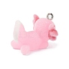 Flocky Opaque Resin Pendants LS-RESI-G105-06E-2