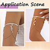 2Pcs 2 Colors Iron and Brass Upper Arm Bangles BJEW-CY0001-11A-4