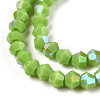Opaque Solid Color Electroplate Glass Beads Strands LS-EGLA-A039-P2mm-L21-2