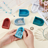 6Pcs 6 Colors Mini Wood Wall Mounted Jewelry Display Stands ODIS-BC0001-38-3