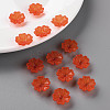 Transparent Frosted Acrylic Bead Caps MACR-S371-04A-726-6