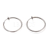 Tarnish Resistant 304 Stainless Steel Retractable Clip-on Hoop Earrings STAS-O135-01G-1