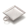 Non-Tarnish 304 Stainless Steel Pendant Cabochon Settings STAS-I176-07P-3